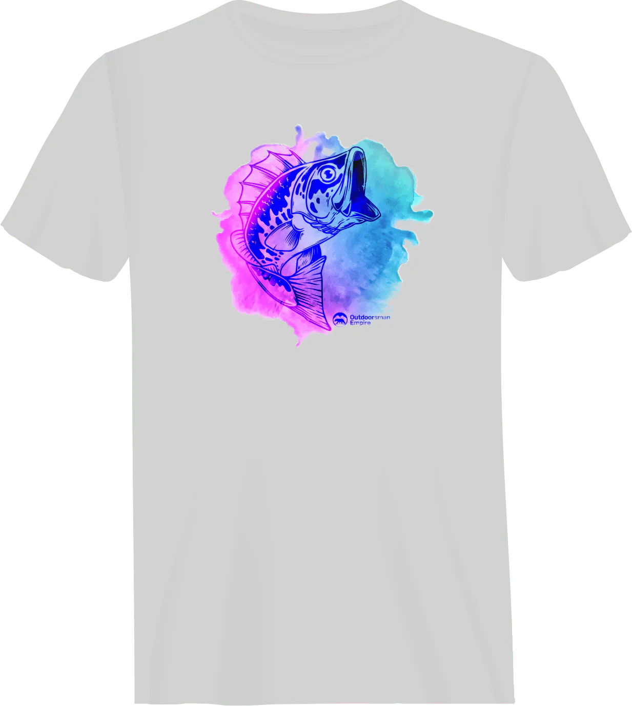 Watercolor Fishing Man T-Shirt