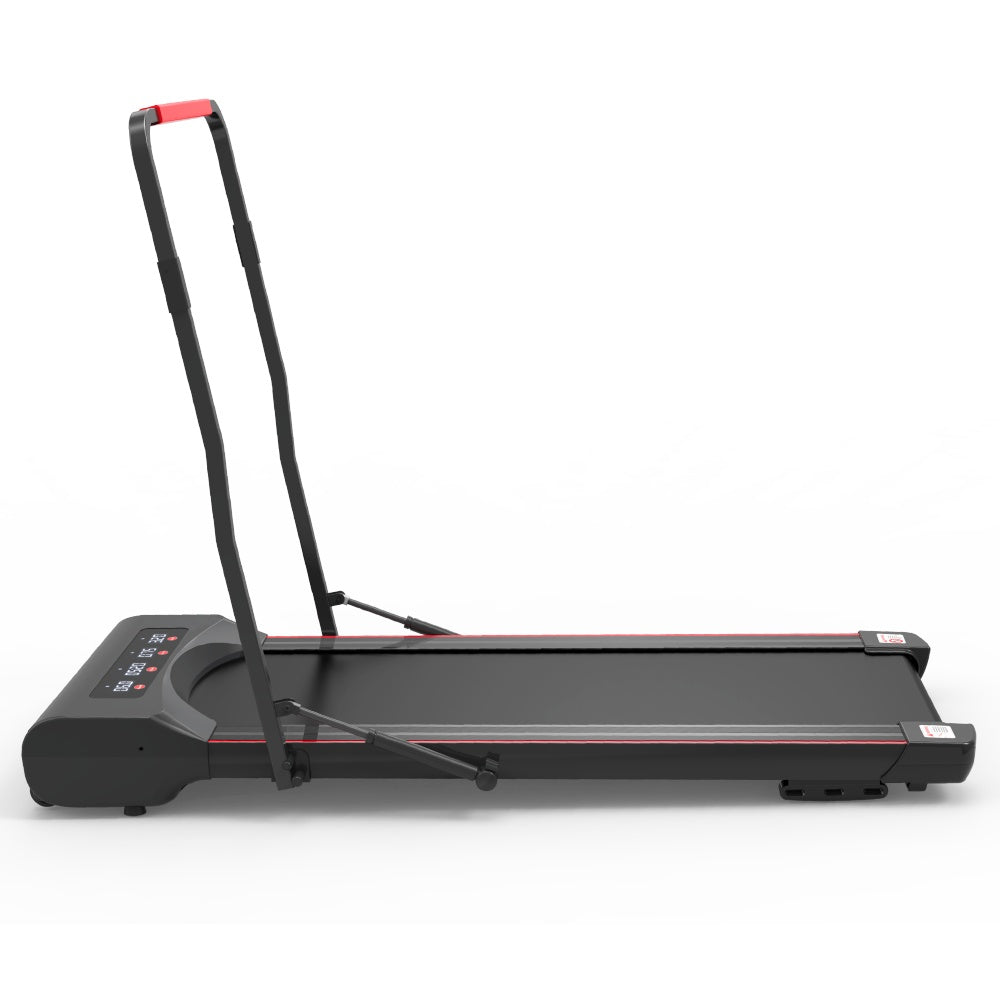 Under Desk Walking Pad Treadmill Foldable with Handlebar Remote Controll, 300 LB Capacity