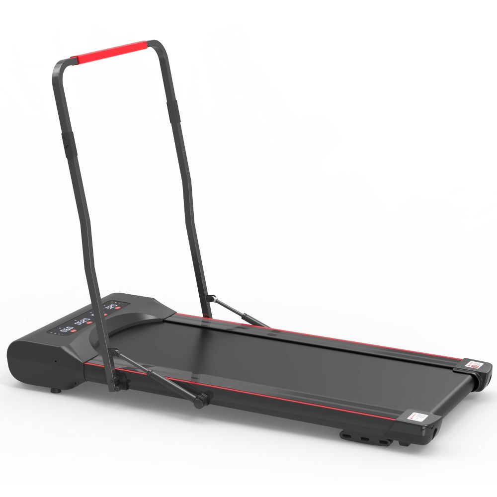 Under Desk Walking Pad Treadmill Foldable with Handlebar Remote Controll, 300 LB Capacity