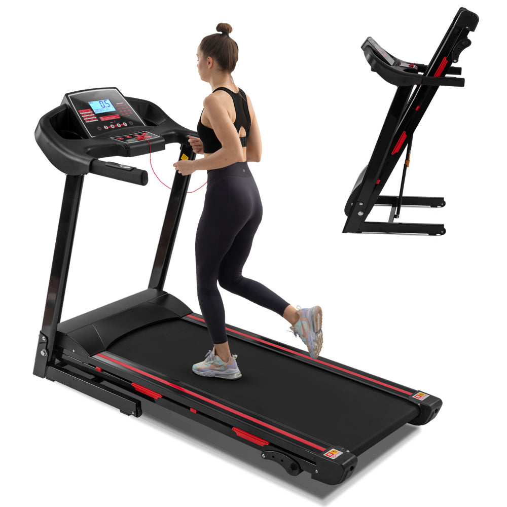 FYC Folding Treadmill for Home - 330 LBS Weight Capacity Running Machine with Incline/Bluetooth, 3.5HP 16KM/H Max Speed Foldable Electric Treadmill Easily Assembly, Home Gym Workout Exercise