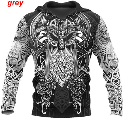 Viking Odin Best Viking Tattoo 3D Hoodies Men/women Hipster Streetwear Outfit