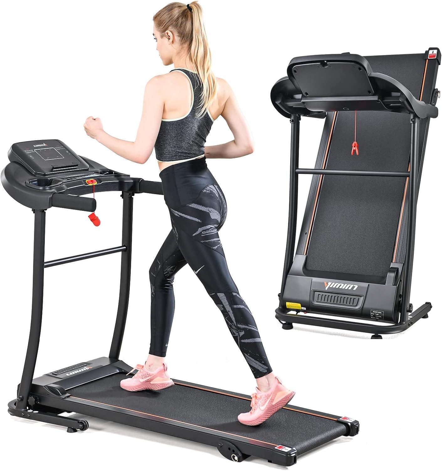 Premium Folding Incline Treadmill , One-Touch Speed Buttons, Shock Absorption, Optional Bluetooth with Exclusive Zwift App