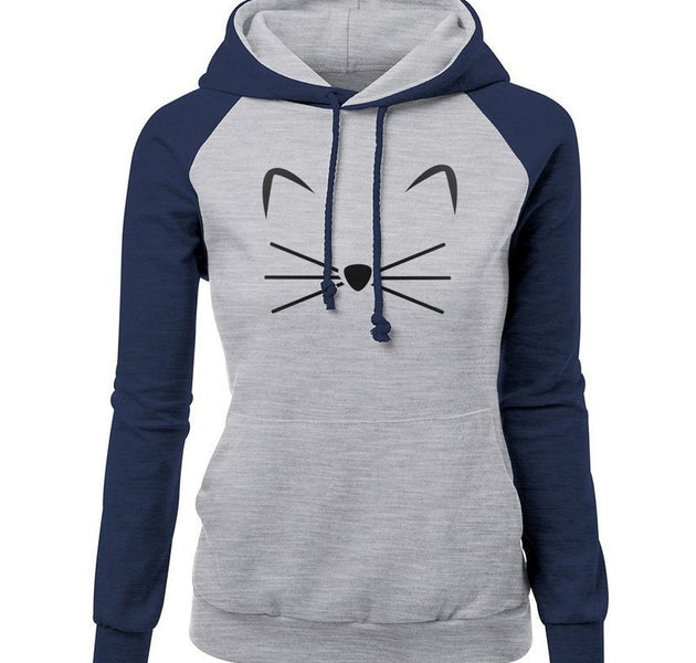 Cute Cat Woman Hoodies Sweater