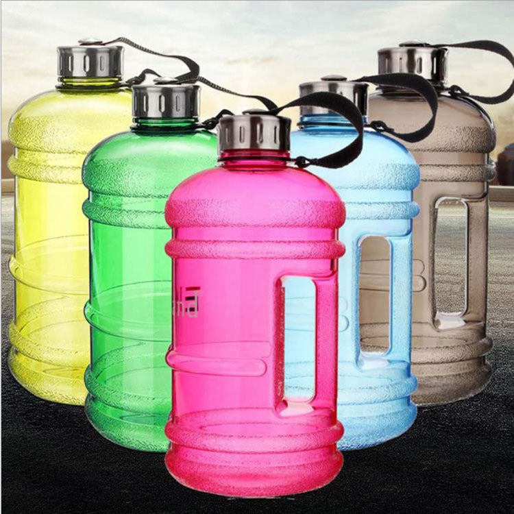 2.2L/2.5L Large Capacity Outdoor Sports Bucket Cup Gym Dumbbell Cup Creative Portable Plastic Water Bottle