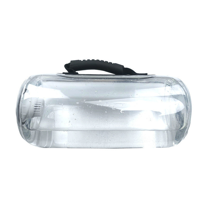 Transparent Fitting Water Bag Water Injection Weight-bearing Soft Dumbbell Portable Energy Pillar Strength Training Inflatable Weight Lifting Bag