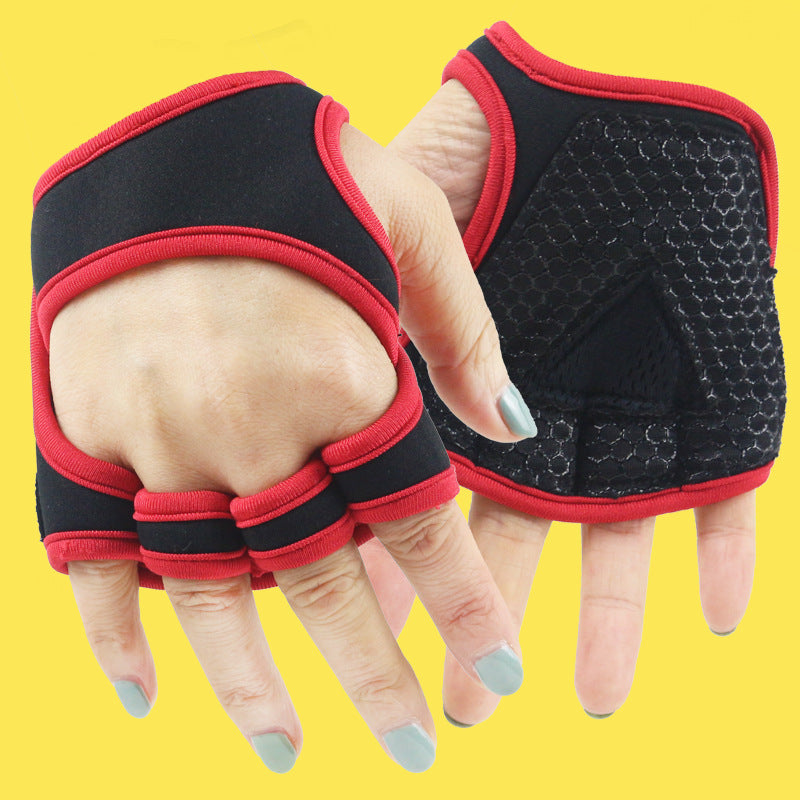 Gym Weightlifting Gloves Men&#039;s And Women&#039;s Wrist Guard Anti-slip Half-finger Sports Horizontal Bar Equipment Training Lead-up Anti-Cocoon