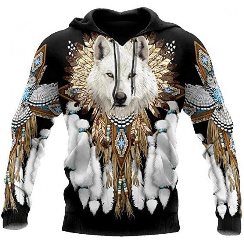 Sweaters Men&#039;s Trendy 3D Printed Pattern Loose Large Size Hoodies