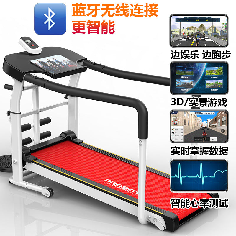 Jican Treadmill Household Non-electric Walking Mute Folding Small Indoor Gym Mini Mechanical Fitness Equipment