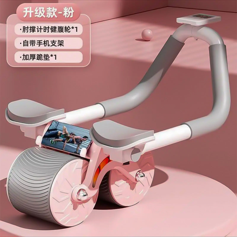 Abdominal Wheel Automatic Rebound Abdominal Roller Exercise Abdominal Muscle Artifact Men And Women Home Elbow Support Roller Fitness Equipment