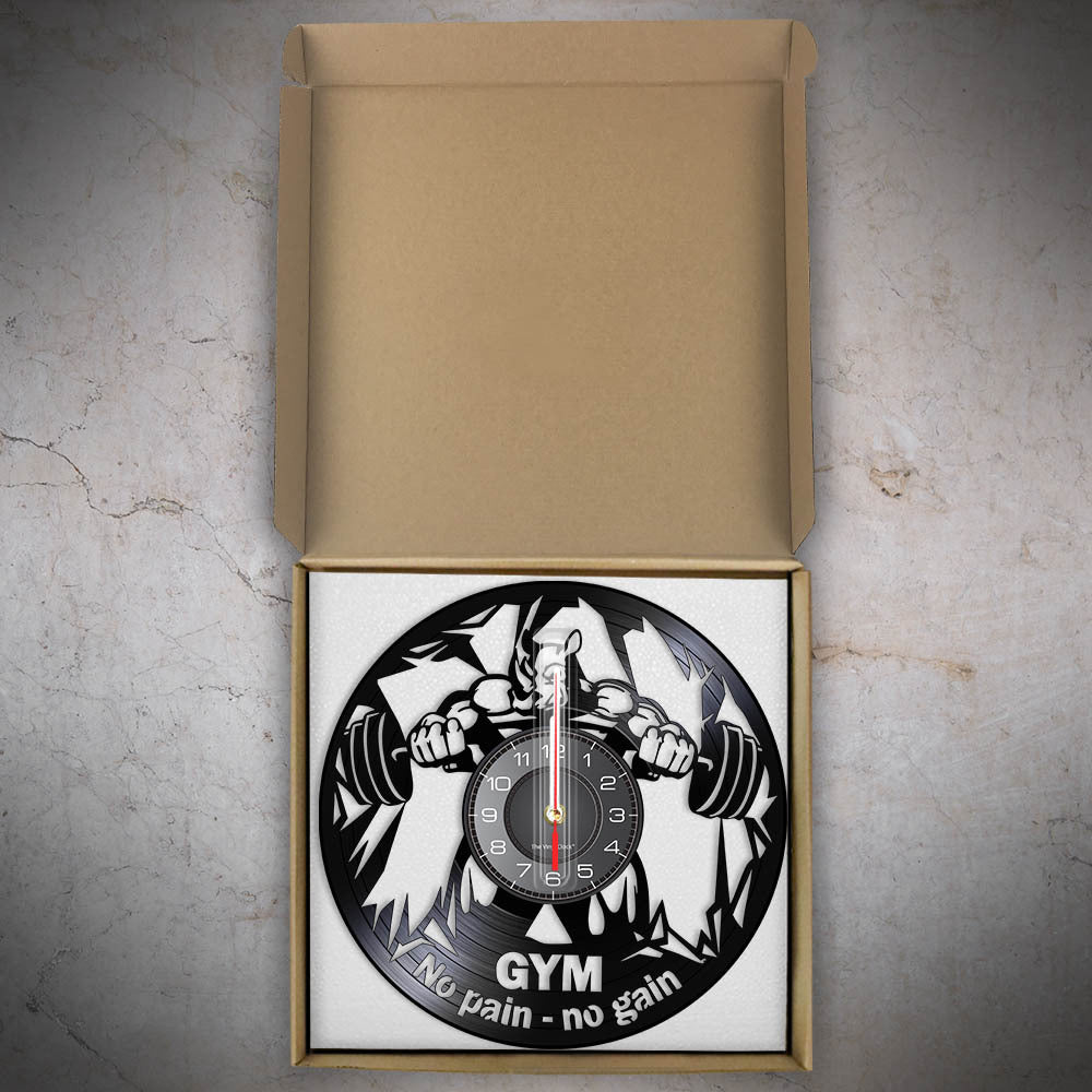 Fitness Club Motivation Beast Silent Wall Clock Gym Decor Vinyl Wall Clock Fitness Ornament Clock