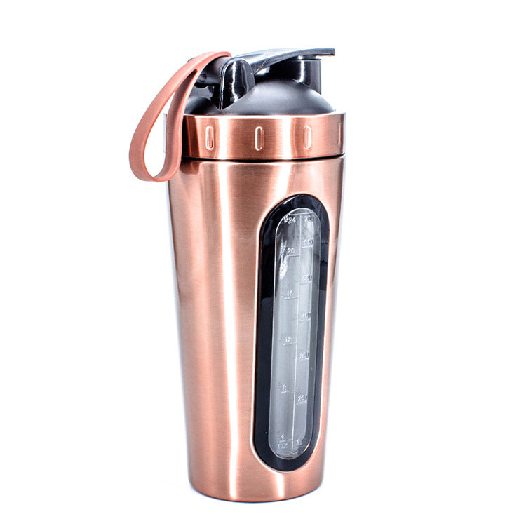 Stainless Steel Protein Mixed Shaker Blender Cup Water Bottle Gym Sport