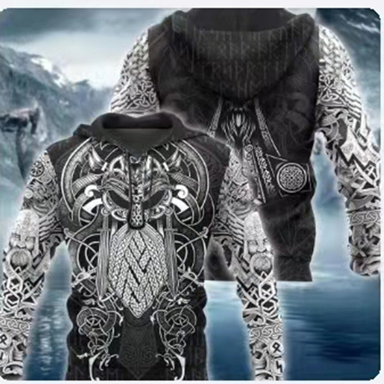 Viking Odin Best Viking Tattoo 3D Hoodies Men Women Hipster Streetwear Outfit