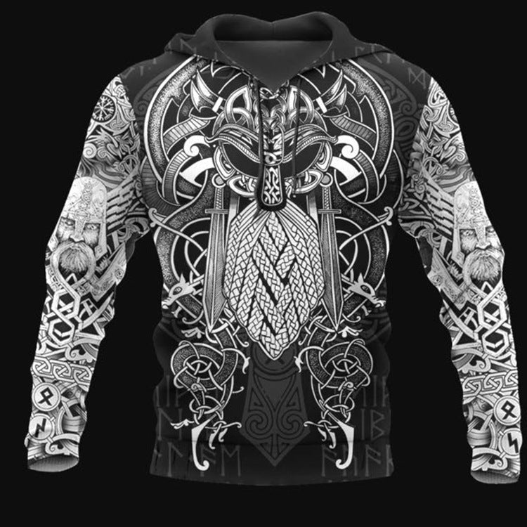 Viking Odin Best Viking Tattoo 3D Hoodies Men Women Hipster Streetwear Outfit