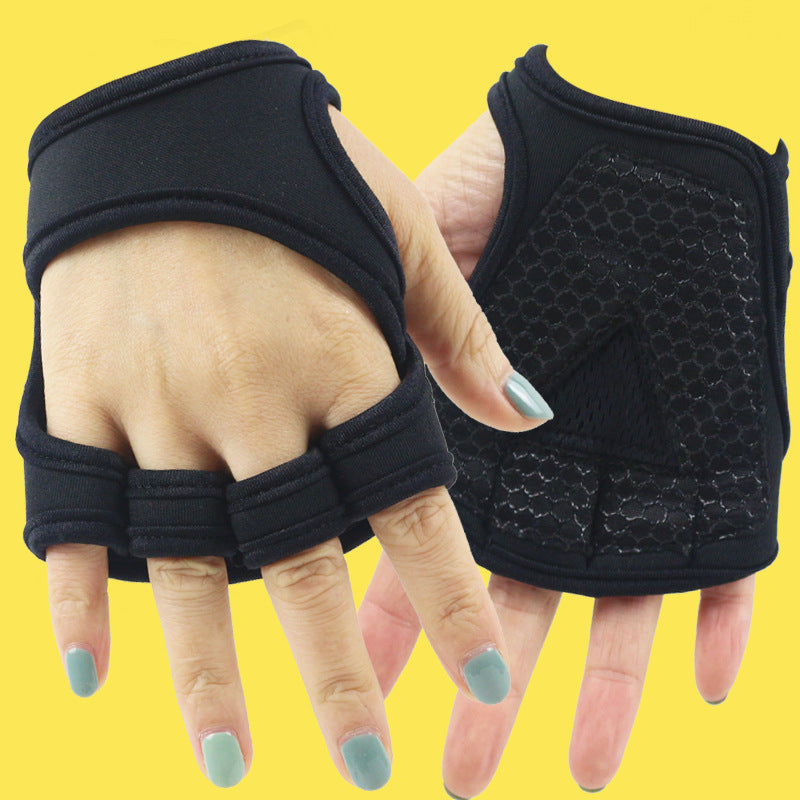 Gym Weightlifting Gloves Men&#039;s And Women&#039;s Wrist Guard Anti-slip Half-finger Sports Horizontal Bar Equipment Training Lead-up Anti-Cocoon