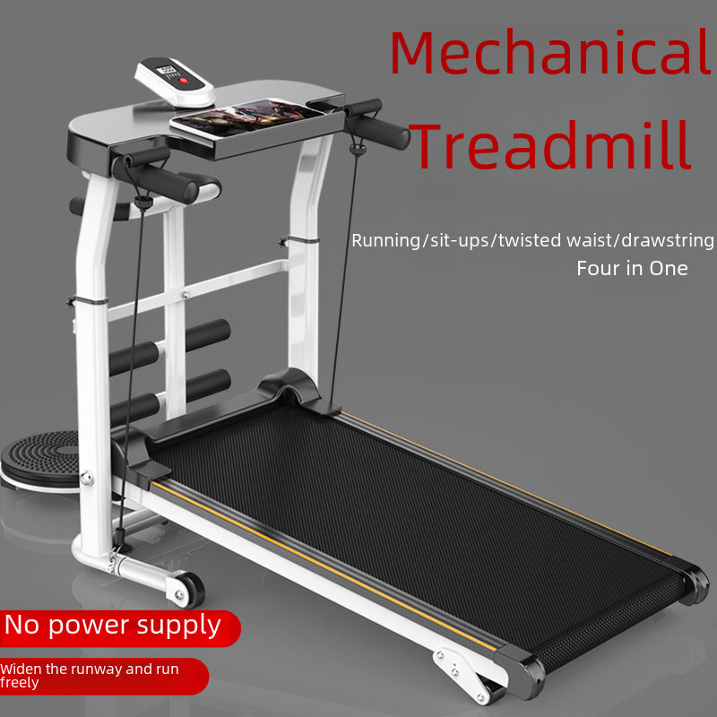 A Generation Of Non-power Folding Mechanical Treadmill Household Small Ultra-quiet Multi-functional Indoor Walking Machine