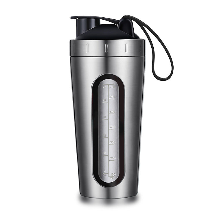 Stainless Steel Protein Mixed Shaker Blender Cup Water Bottle Gym Sport