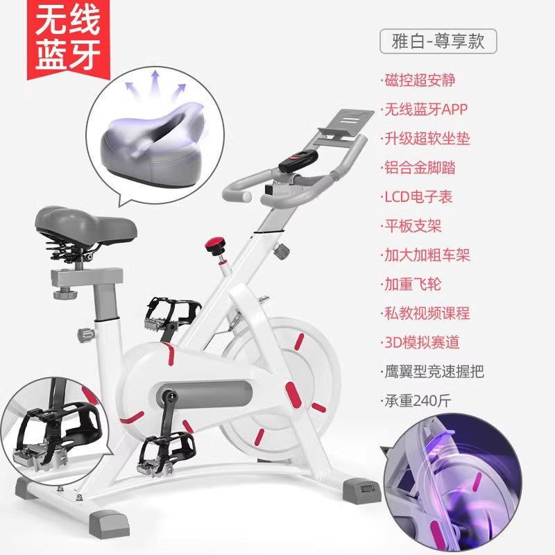 Shuerjian Magnetic Control Intelligent Spinning Bike Home Indoor Exercise Bike Weight Loss Equipment Ultra-quiet Sports Bike