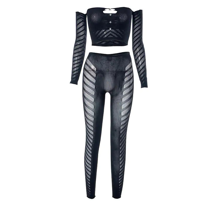 Feeling Bad Mesh Legging Pant Set