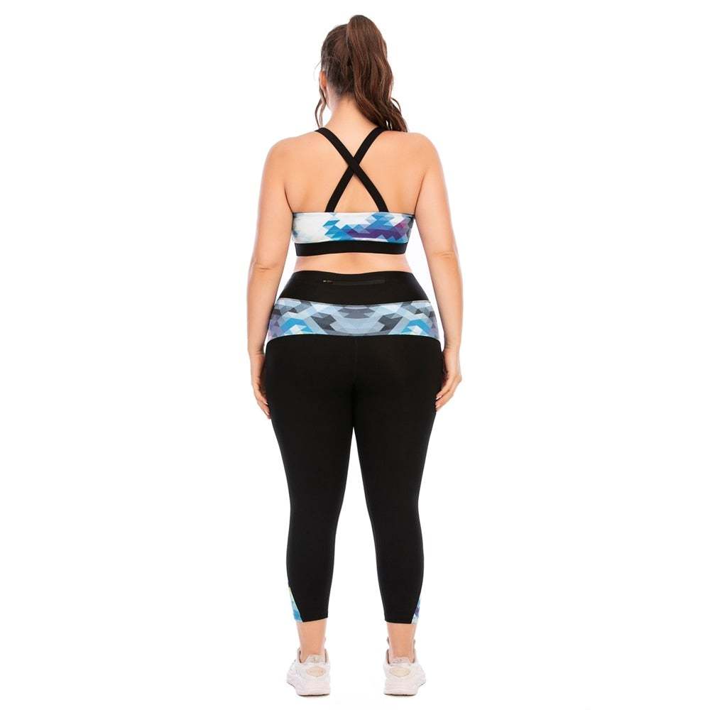 gym suit plus size tight yoga suit