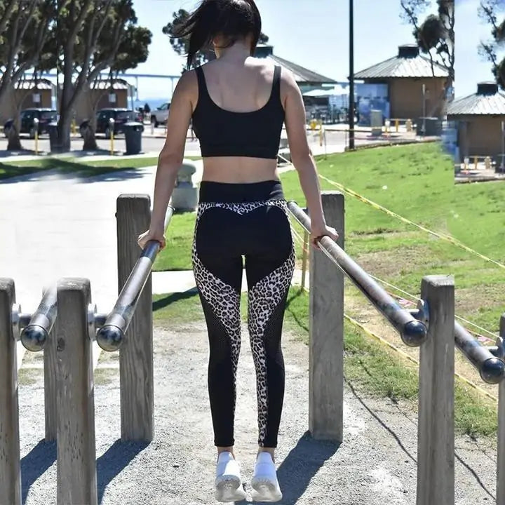 Leopard Print Mesh legging