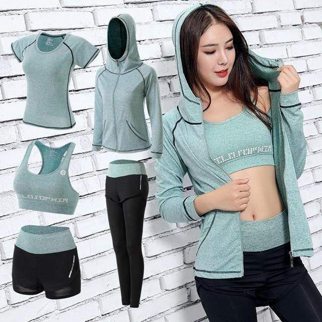 Women's outdoor morning running gym yoga wear slim shaping sports suit