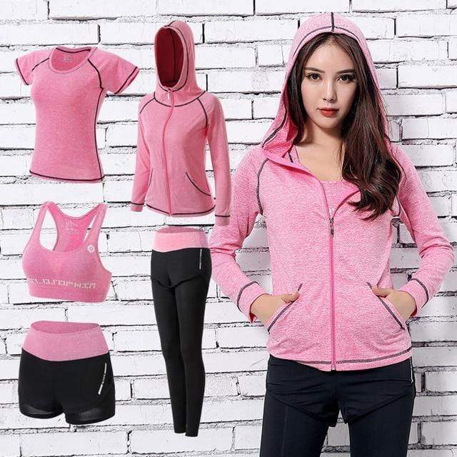 Women's outdoor morning running gym yoga wear slim shaping sports suit