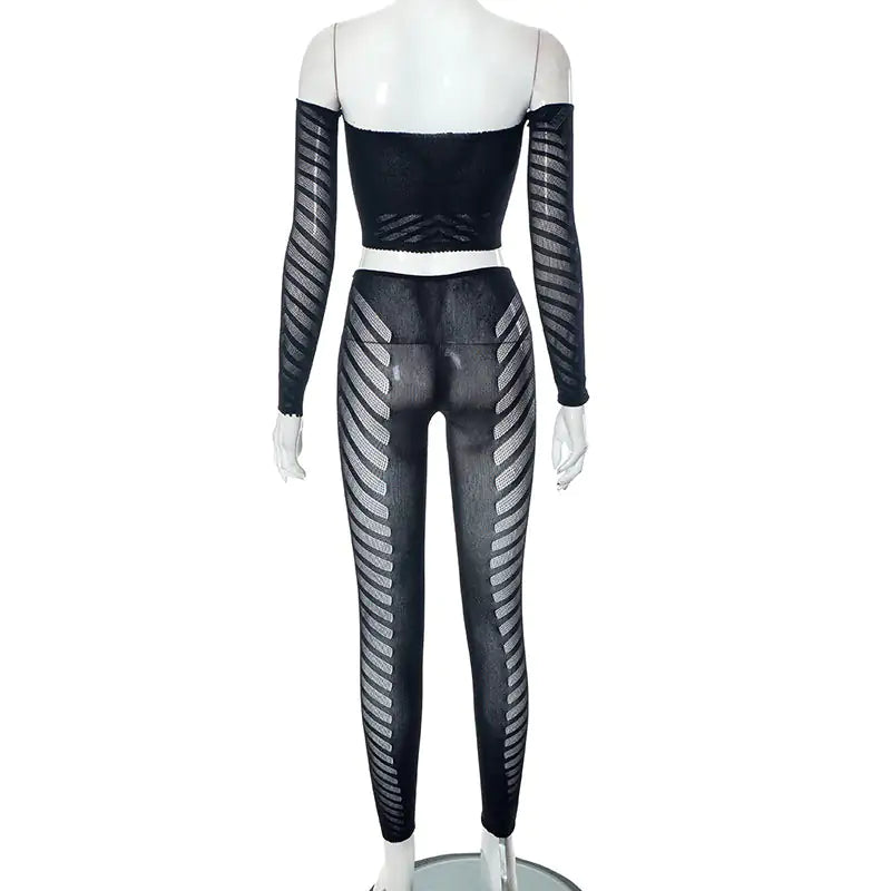 Feeling Bad Mesh Legging Pant Set