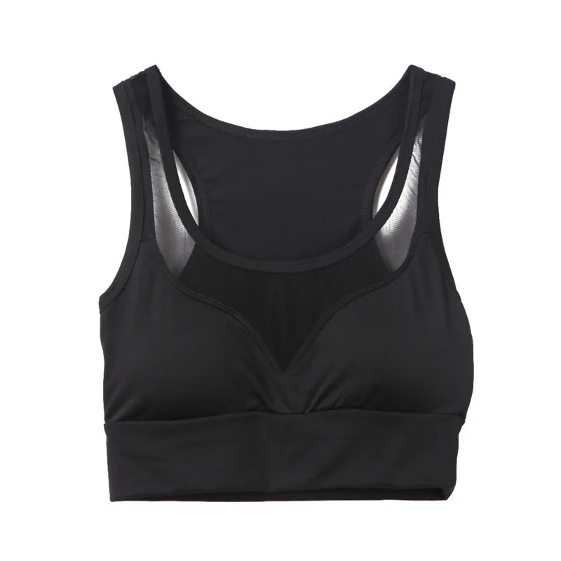 Wholesale Women's Mesh Patchwork Sports Bra Tank Tops